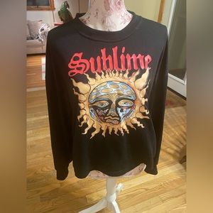 Sublime Abstract Sun Black Sweatshirt Men Women Unisex Long sleeve